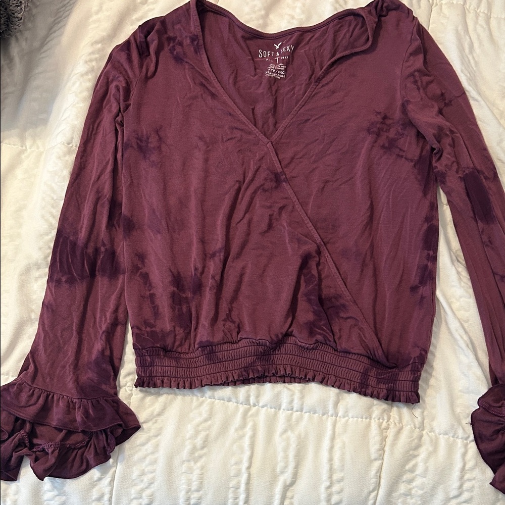 American Eagle outfitters Purple Women's Top